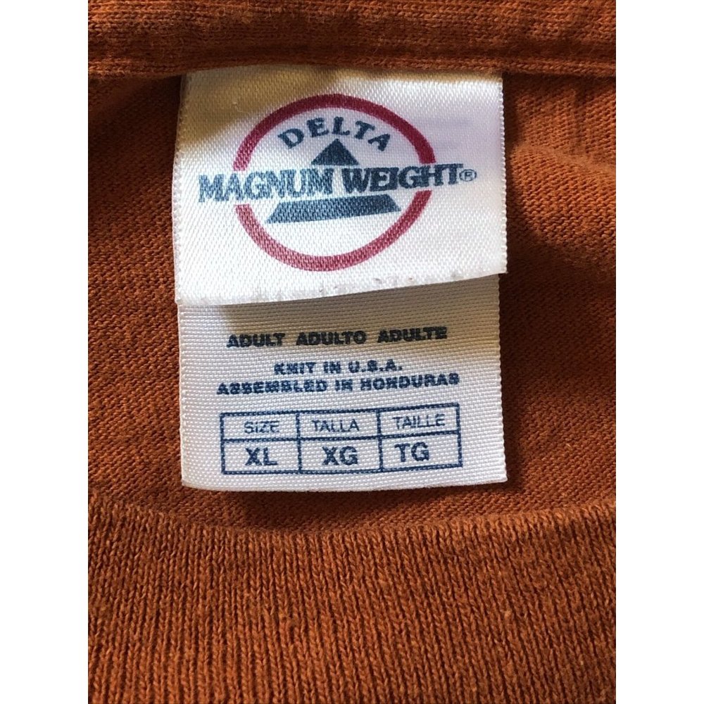 T Shirt Men XL Sturgis Black Hills Biker Rally 2007 Orange Cattle Skull & Eagle - Picture 4 of 12